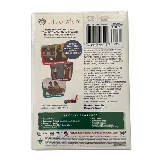 Baby Einstein: Baby’s Favorite Places 2006 DVD First Words Around Town New - Picture 2 of 4